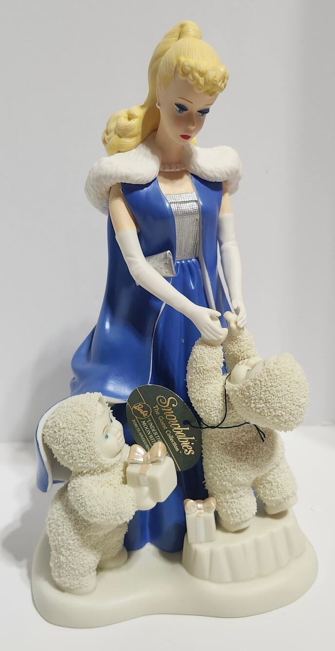 Dept 56 Snowbabies Under the Midnight Moon with Barbie Figurine 56.69903 Box